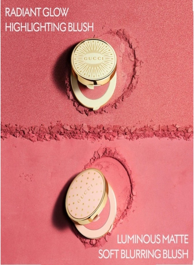 Gucci Glow Dewy Powder Blush 5.5g – 06 Bright Ruby Radiant Long-Wear Cheek Color - Image 4